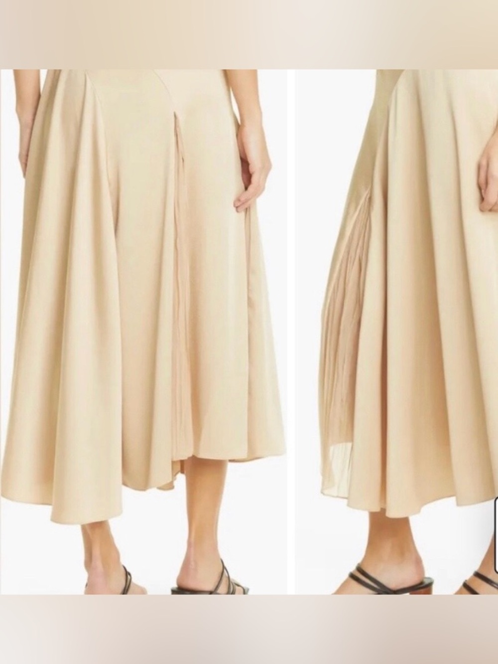 Vince Asymmetric Seam Midi Skirt NWT